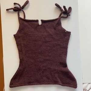 Adjustable Bow Strap Rose Tank